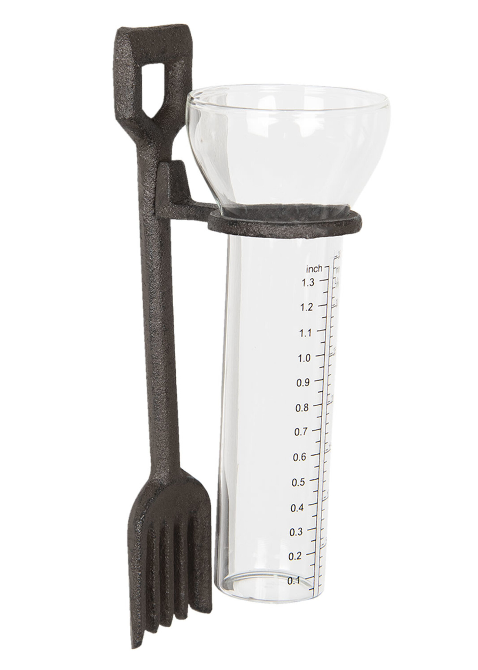Clayre & Eef Pluviomètre fourche 8*12*27 cm 6Y3066