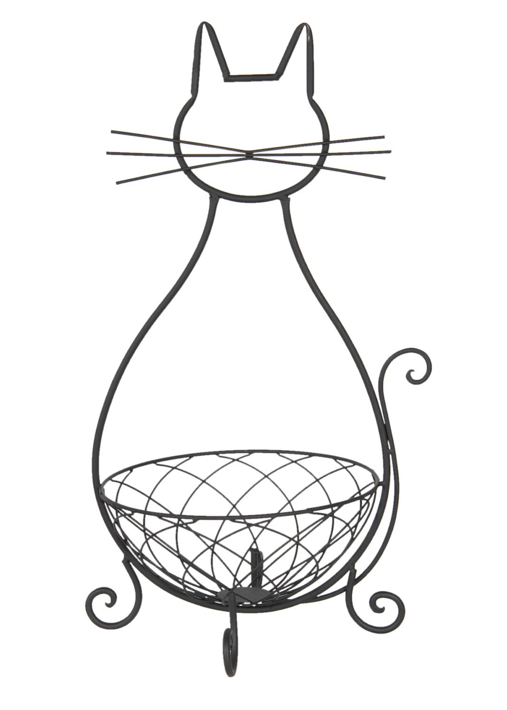 Clayre & Eef Ijzeren mand kat 31*25*55 cm 6Y3182