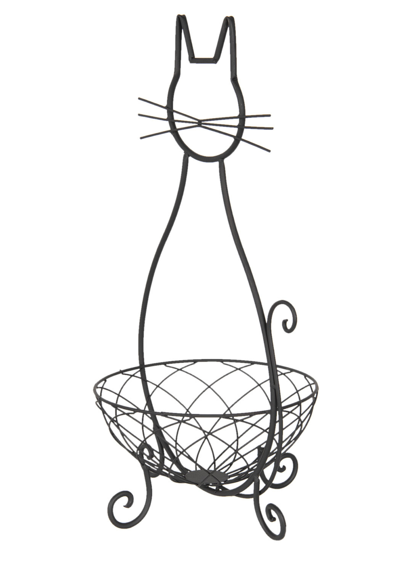 Clayre & Eef Ijzeren mand kat 31*25*55 cm 6Y3182