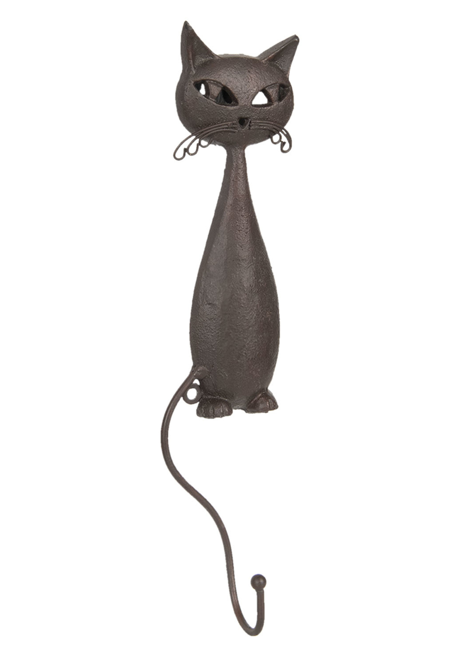 Clayre & Eef Crochet murale chat 11*5*27 cm 6Y3183