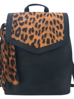 Clayre & Eef Tas 26*28 cm zwart/bruin MLBAG0351