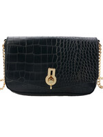 Clayre & Eef Tas 22*5*12 cm zwart MLBAG0345