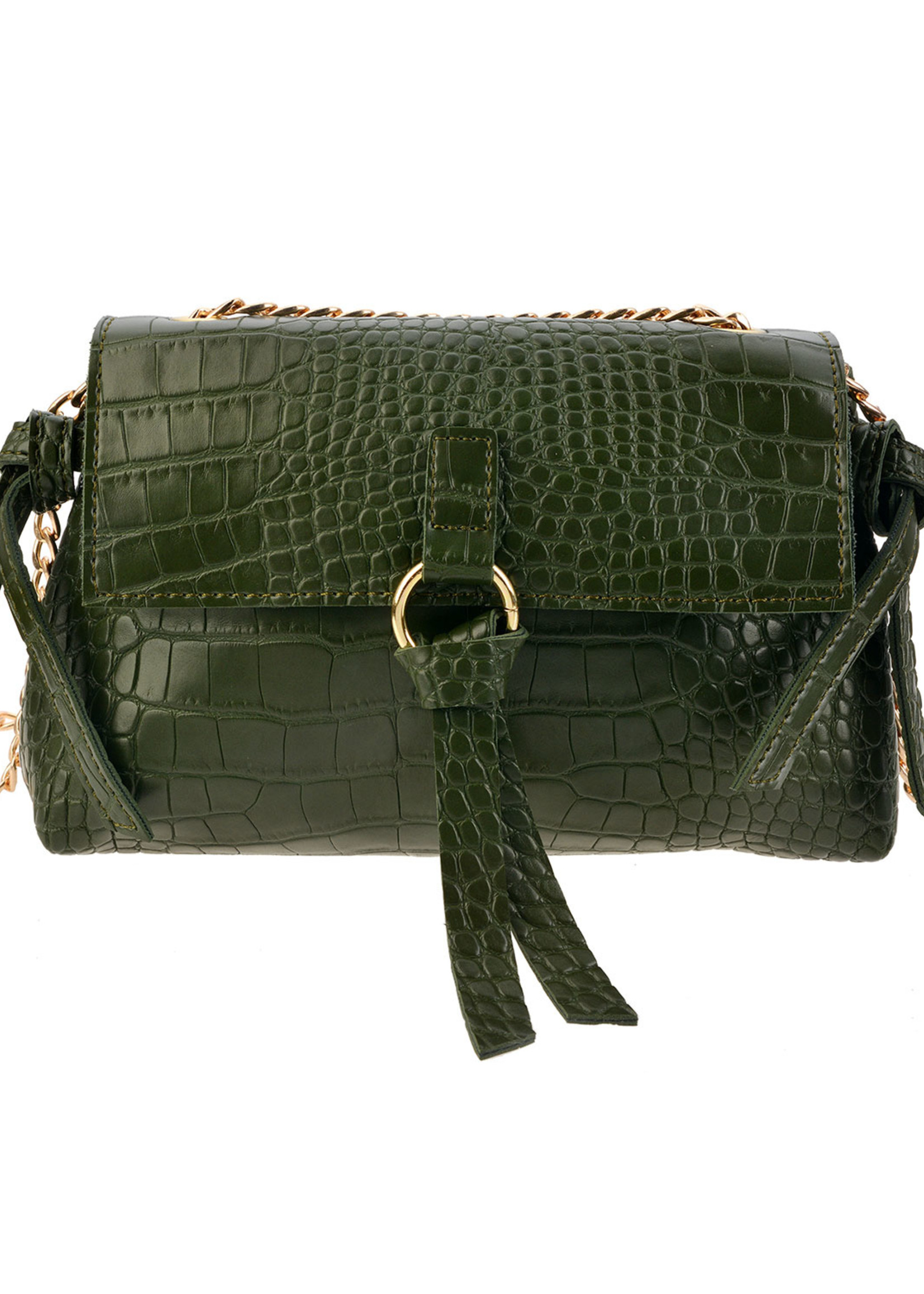 Clayre & Eef Tas 23*8*13 cm groen MLBAG0346