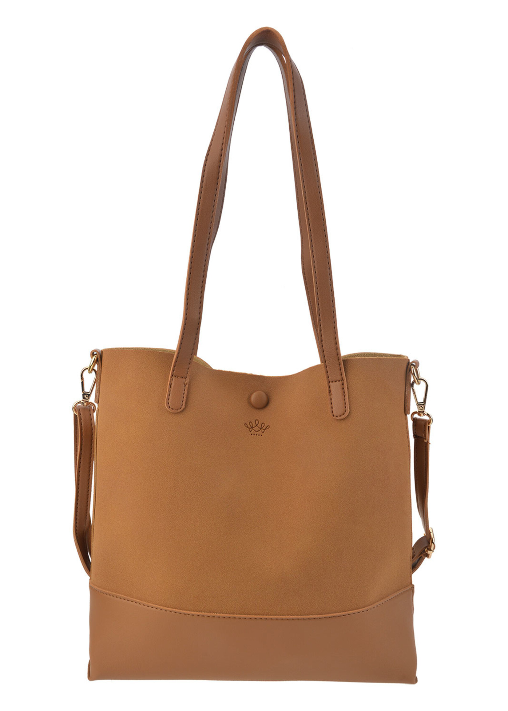 Clayre & Eef Tas 28*30 cm bruin MLBAG0353CH