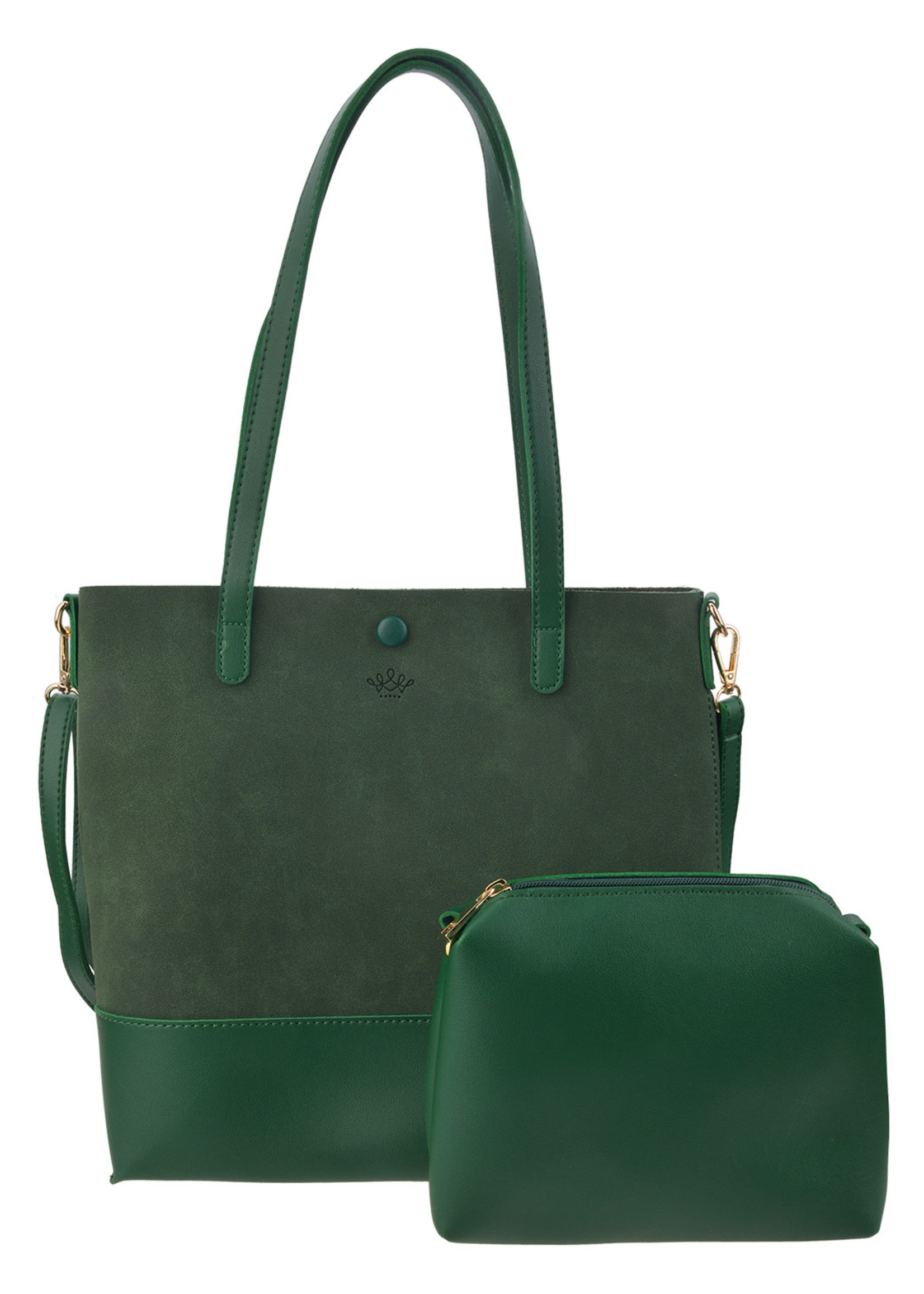 Clayre & Eef Tas 28*30 cm groen MLBAG0353GR