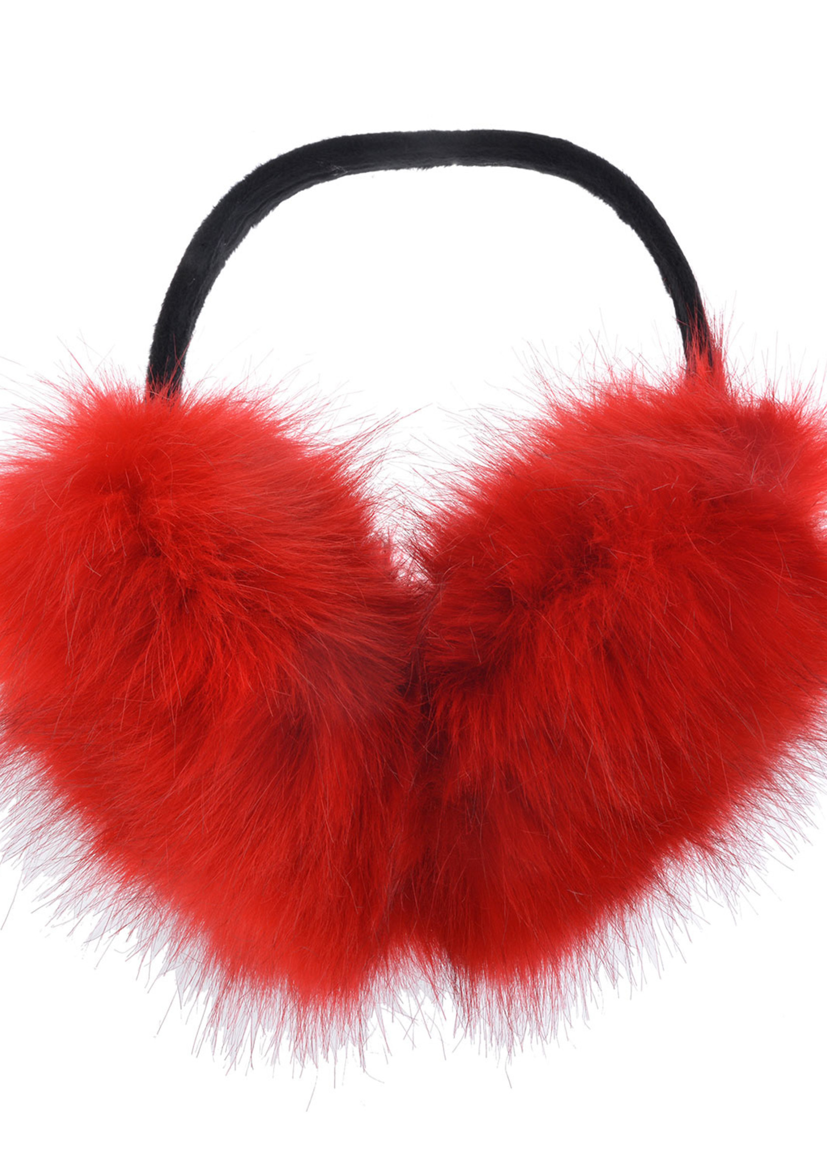 Clayre & Eef Oorwarmer Ø 15 cm rood MLEW0005