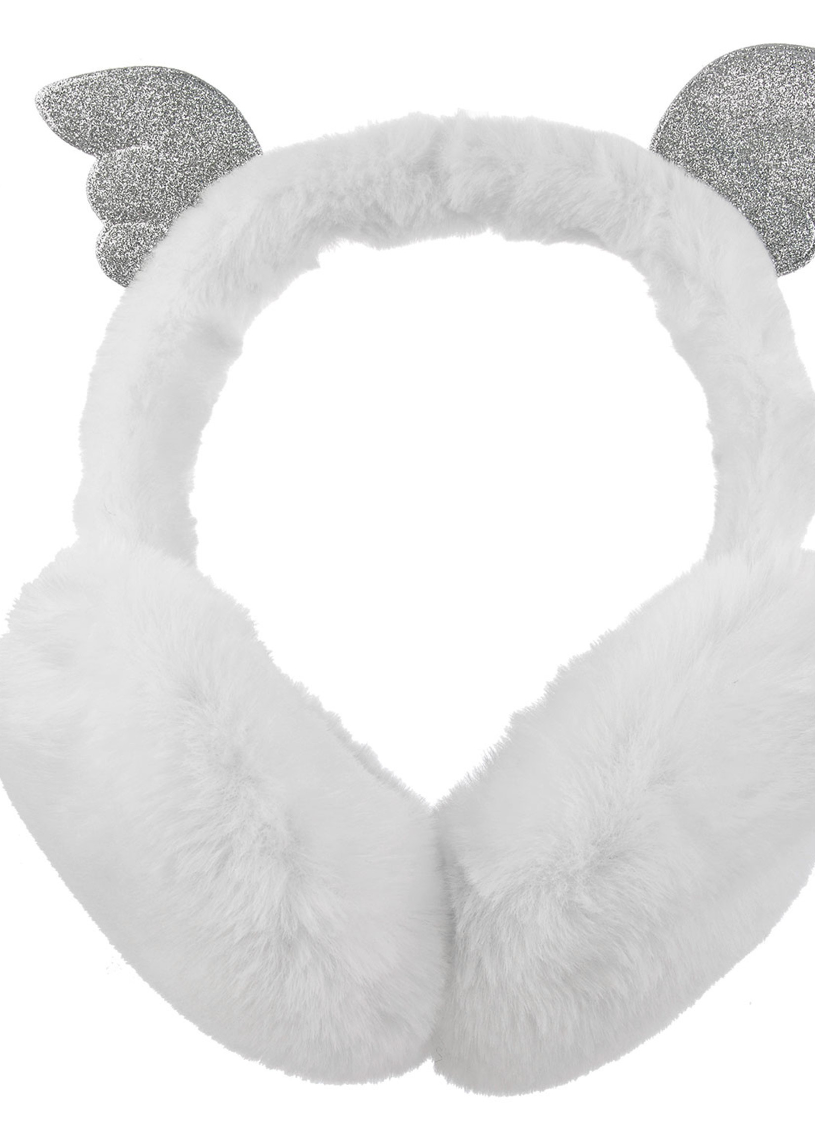 Clayre & Eef Oorwarmer kind Ø 14 cm wit MLEWC0002