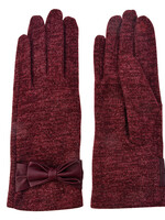 Clayre & Eef Gants 8*24 cm bordeaux MLGL0011BU