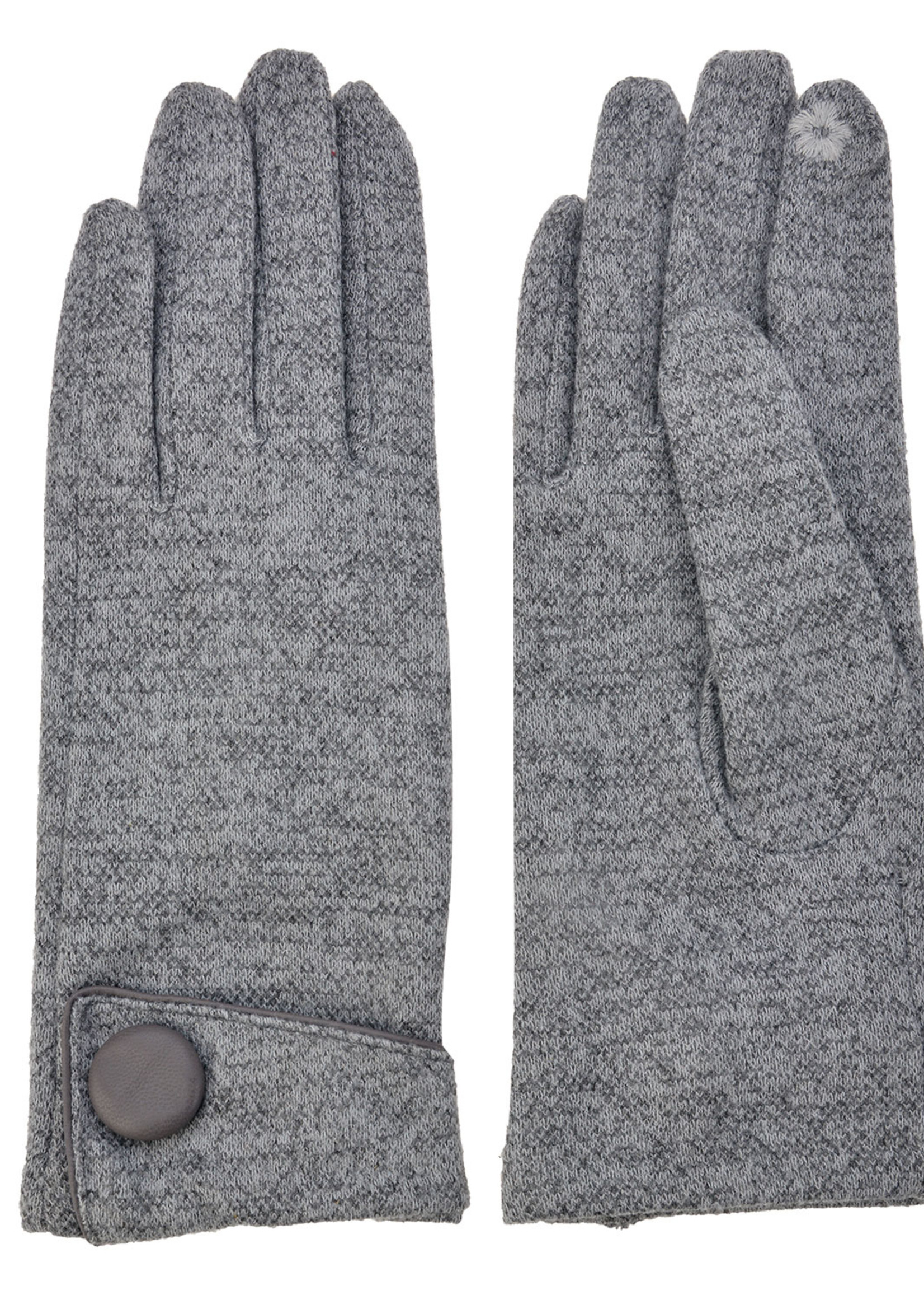 Clayre & Eef Gants 8*24 cm gris MLGL0012G