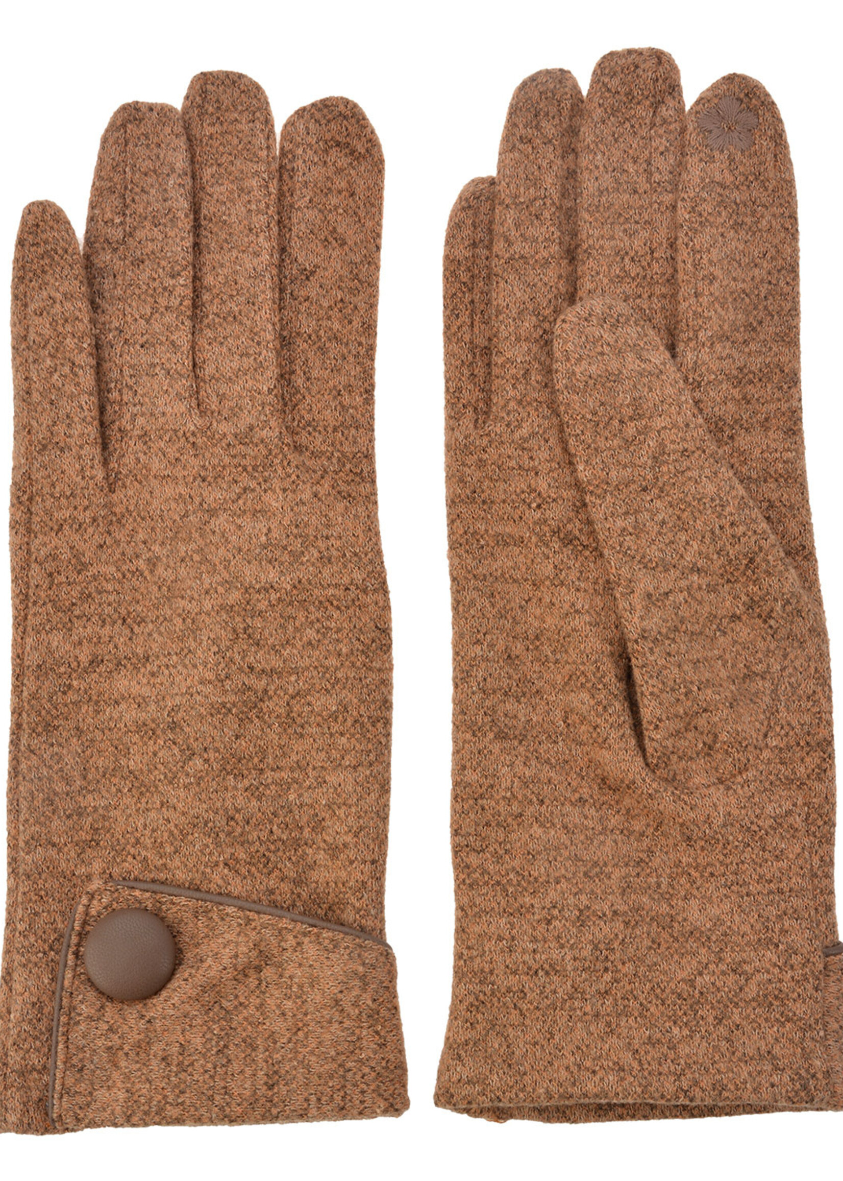 Clayre & Eef Handschoenen 8*24 cm kaki MLGL0012KH