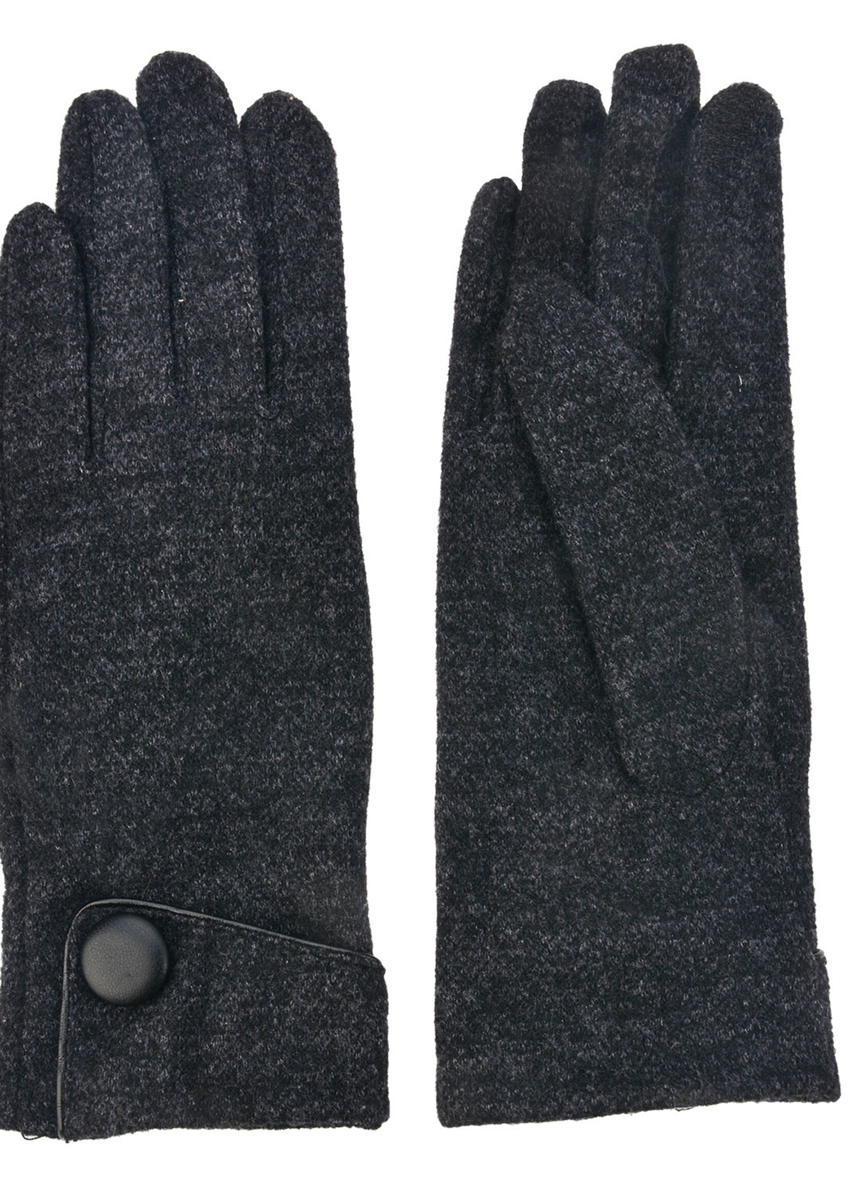 Clayre & Eef Handschoenen 8*24 cm zwart MLGL0012Z