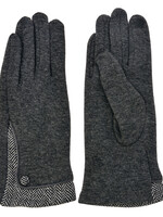 Clayre & Eef Handschoenen 8*24 cm grijs MLGL0013G