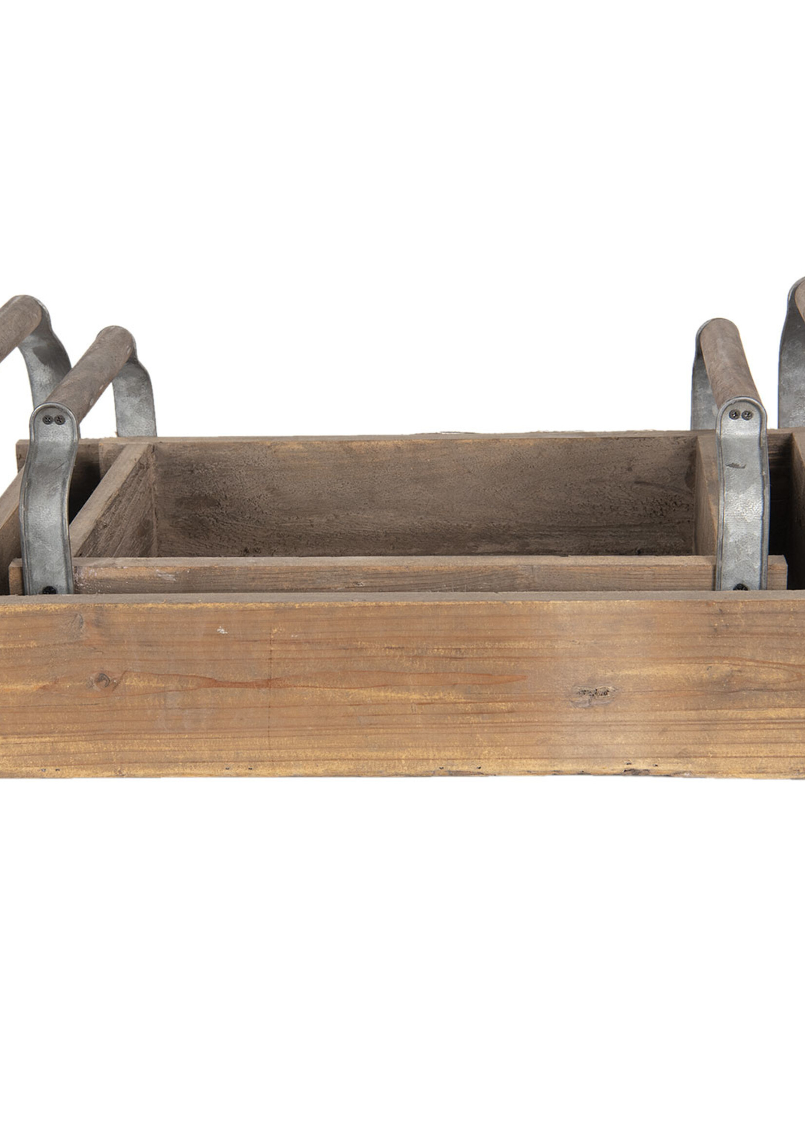 Clayre & Eef Dienblad (set van 2) 58*35*23 / 45*28*19 cm 6H1736