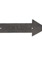 Clayre & Eef Plaque décorative flèche Toilet 29*1*10 cm 6Y3067