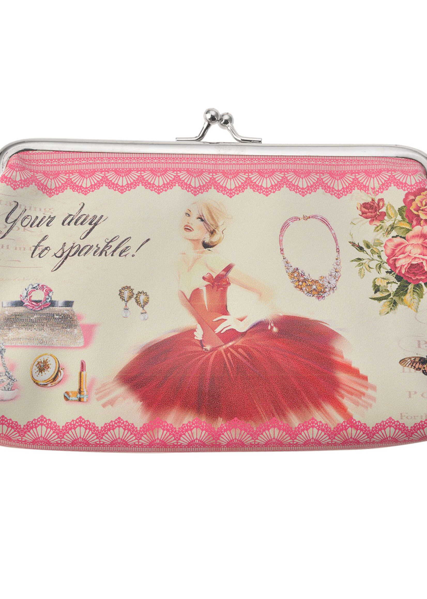 Clayre & Eef Portemonnee 18*10 cm meerkleurig MLSBS0026-05