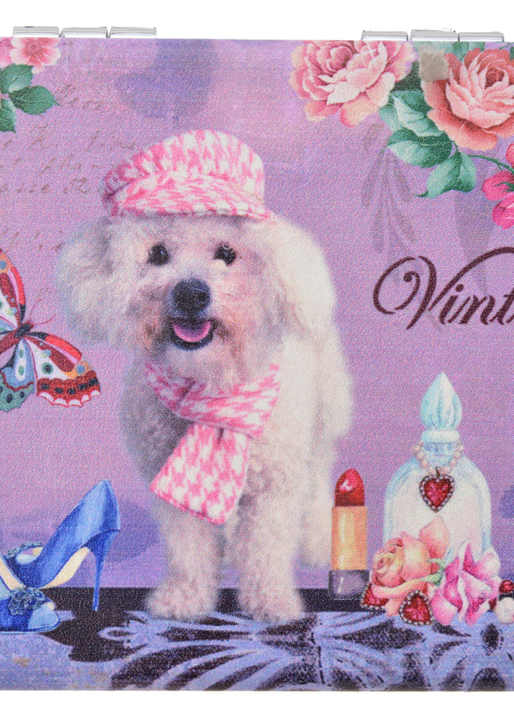 Clayre & Eef Miroir à main 7*7 cm multi couleurs MLSBS0029-09