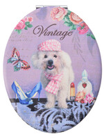 Clayre & Eef Handspiegel 9*7 cm meerkleurig MLSBS0029-10