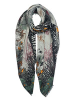 Clayre & Eef Écharpe 90*180 cm vert MLSC0309GR