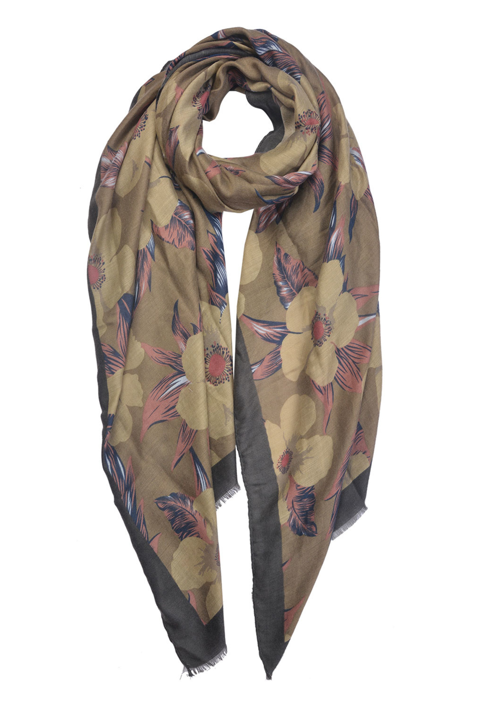 Clayre & Eef Sjaal 90*180 cm grijs MLSC0311G