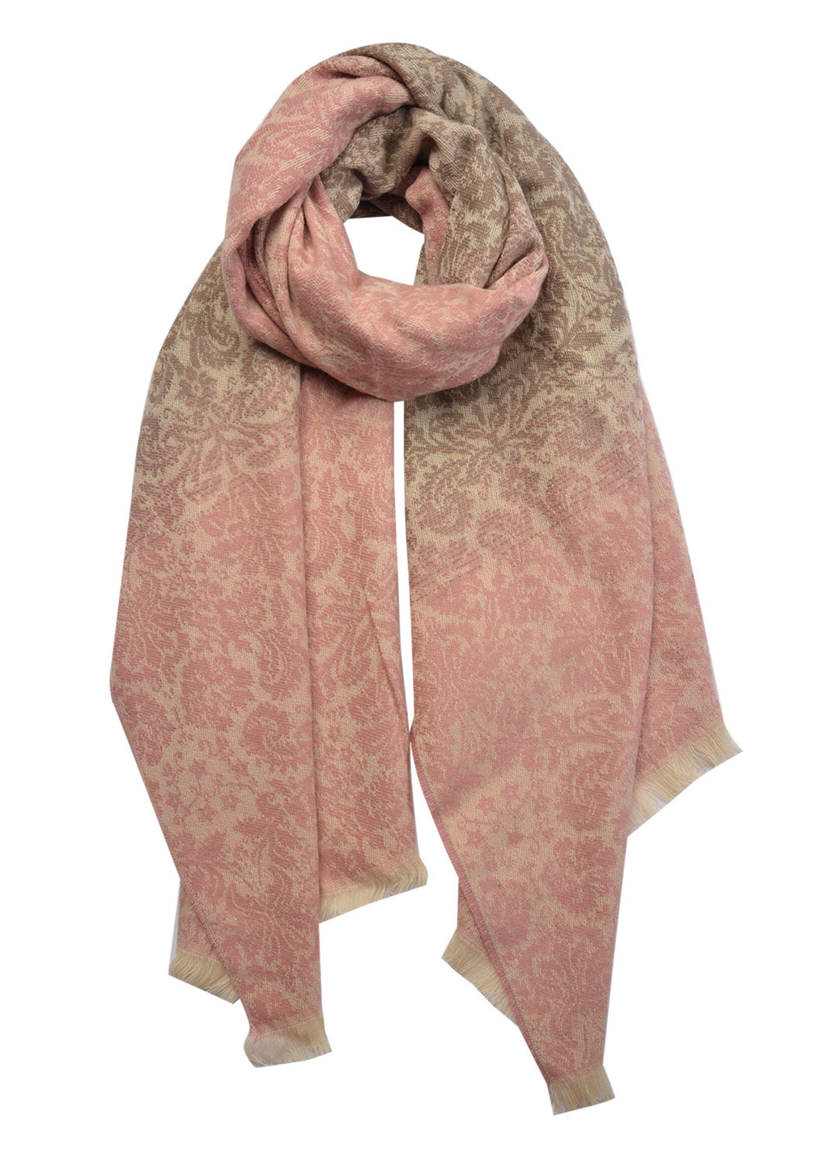 Clayre & Eef Sjaal 65*180 cm roze MLSC0321P