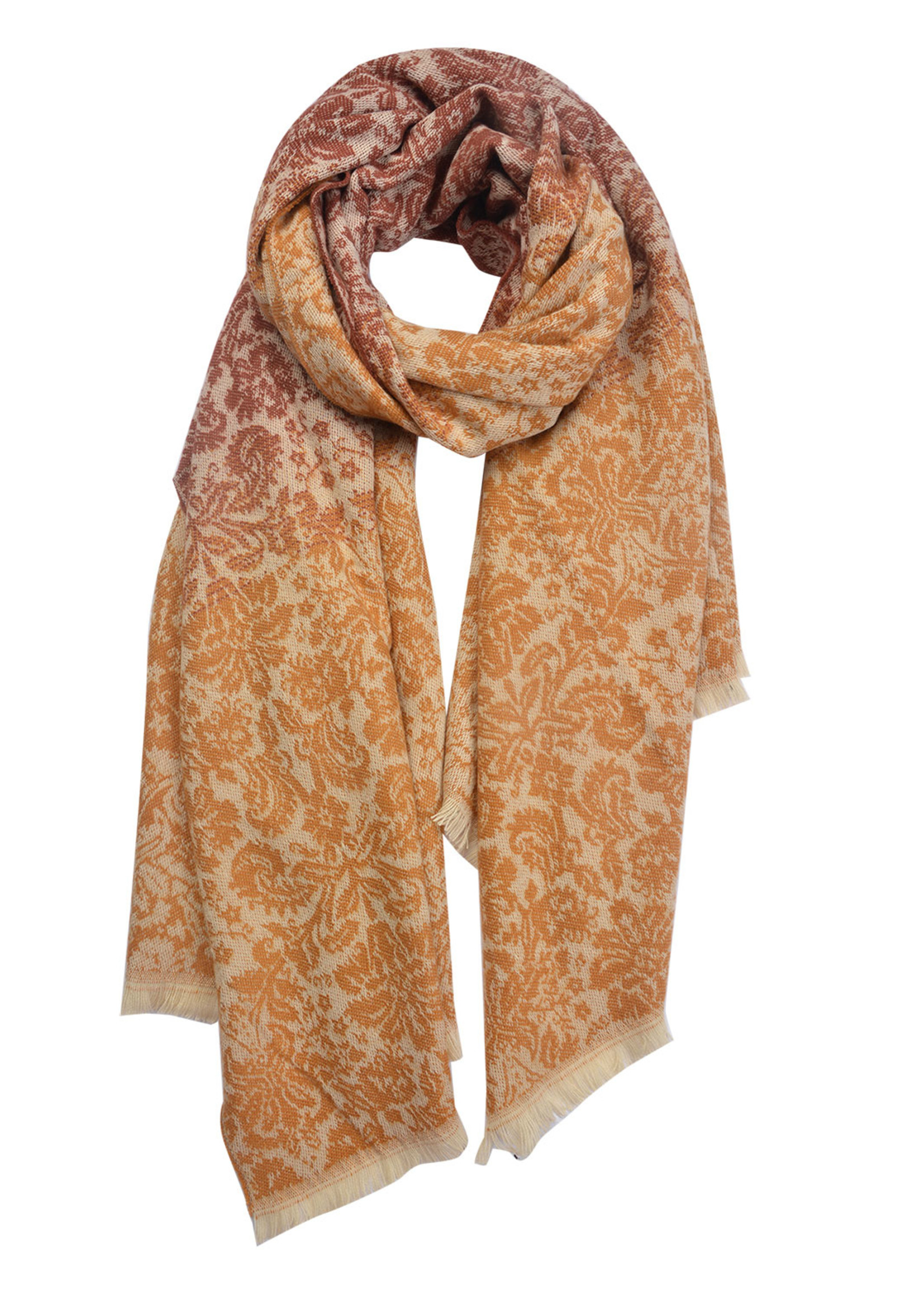 Clayre & Eef Écharpe 65*180 cm jaune MLSC0321Y