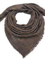 Clayre & Eef Sjaal 130*130 cm bruin MLSC0322CH