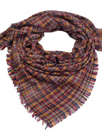 Clayre & Eef Écharpe 130*130 cm jaune MLSC0325Y