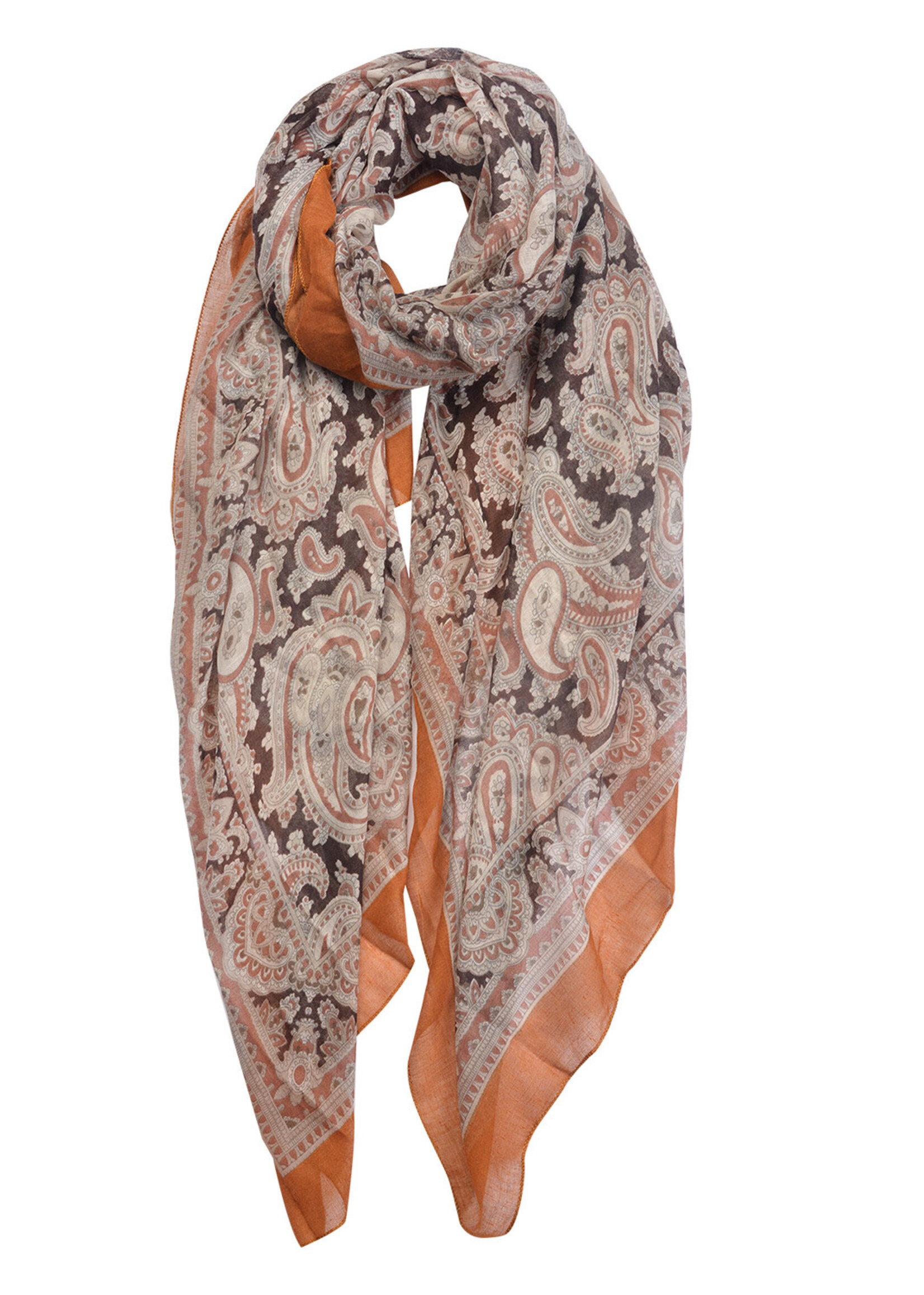 Clayre & Eef Sjaal 90*180 cm geel MLSC0329Y