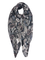 Clayre & Eef Écharpe 90*180 cm gris MLSC0331G