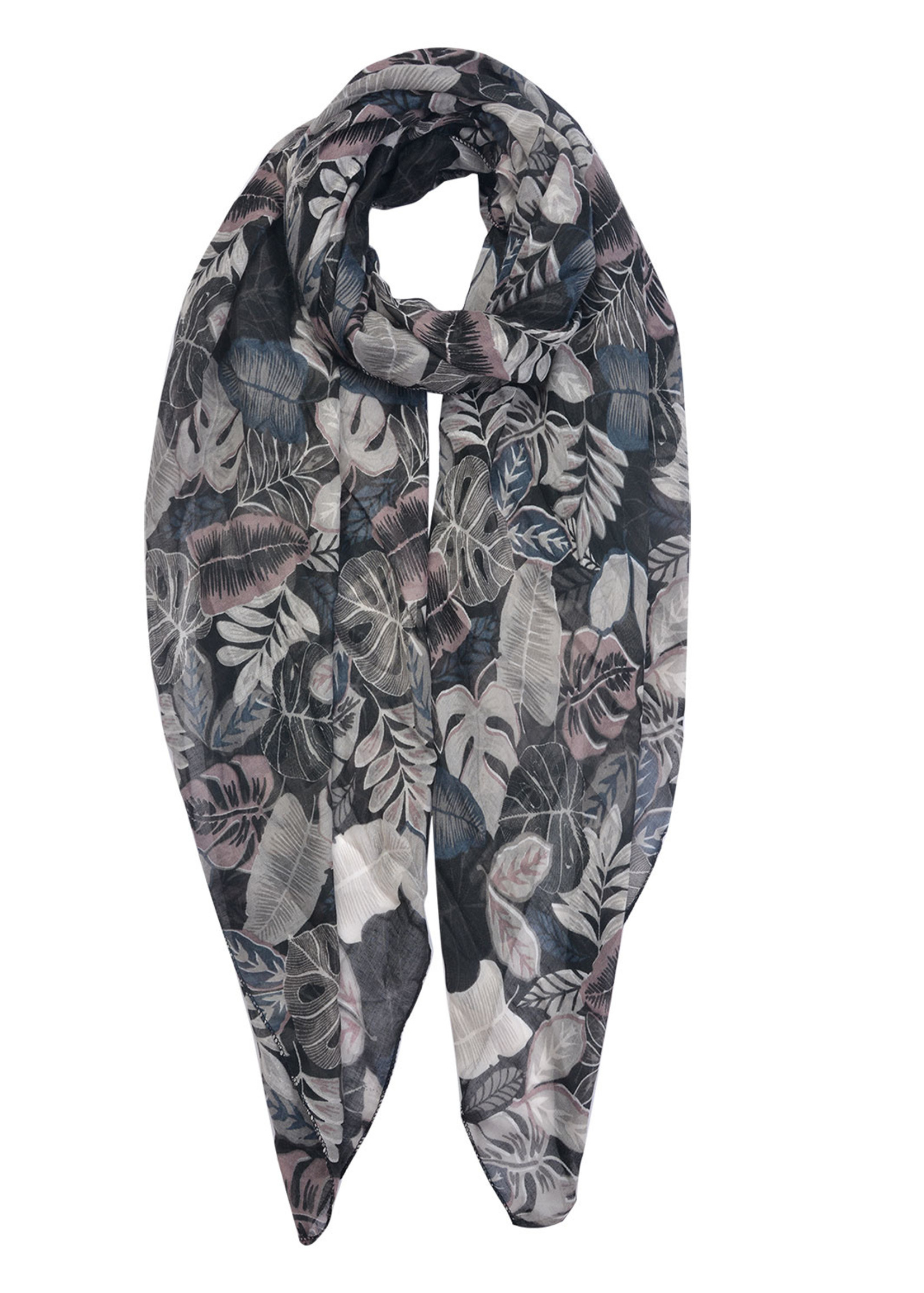 Clayre & Eef Sjaal 90*180 cm grijs MLSC0331G