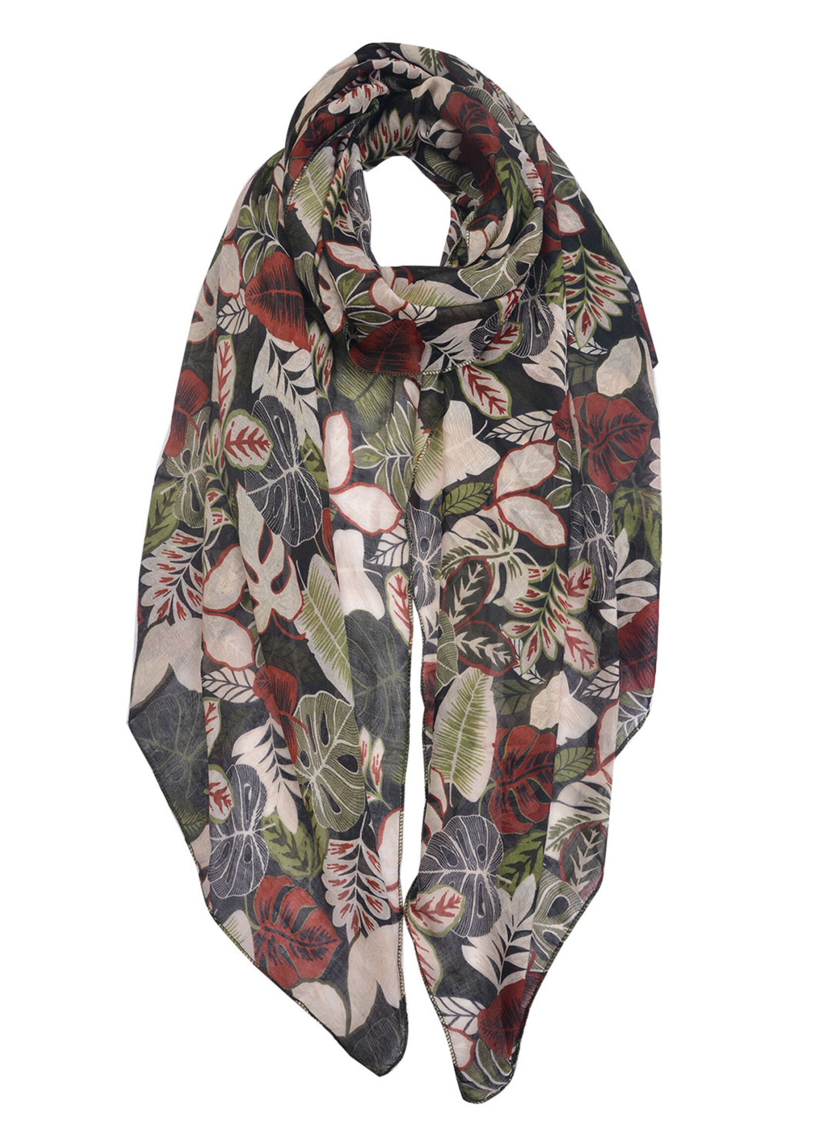 Clayre & Eef Sjaal 90*180 cm groen MLSC0331GR