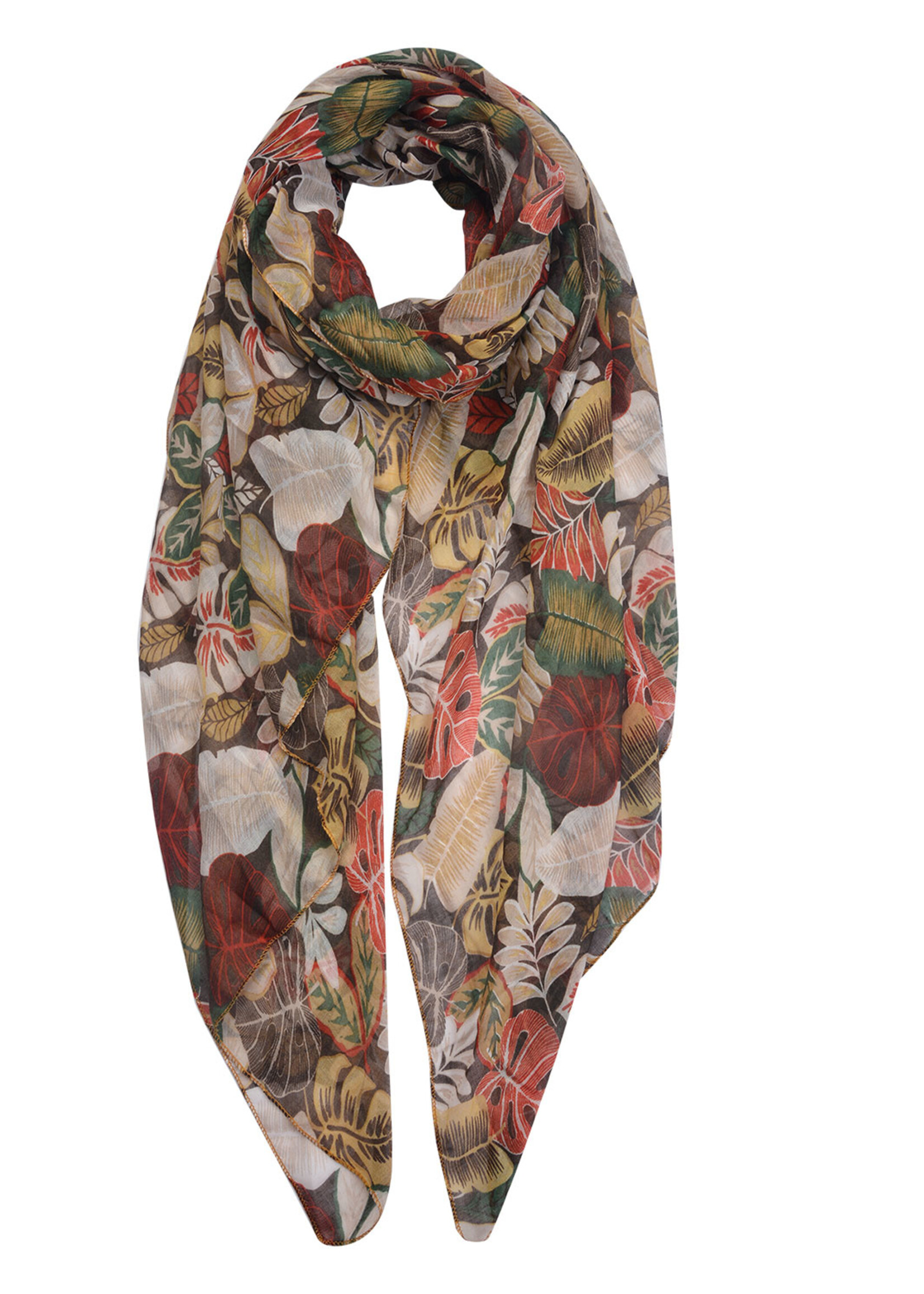 Clayre & Eef Sjaal 90*180 cm geel MLSC0331Y