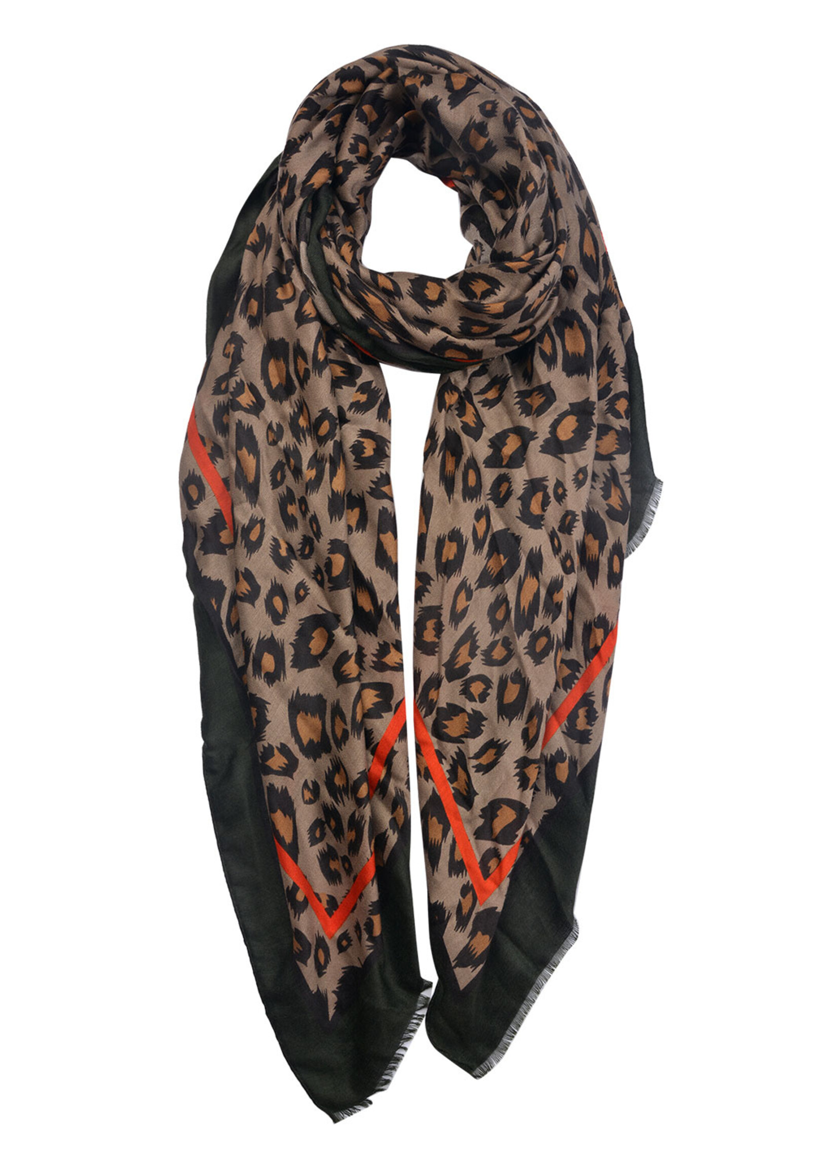 Clayre & Eef Sjaal 90*180 cm groen MLSC0332GR