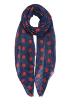 Clayre & Eef Sjaal 90*180 cm blauw MLSC0334BL