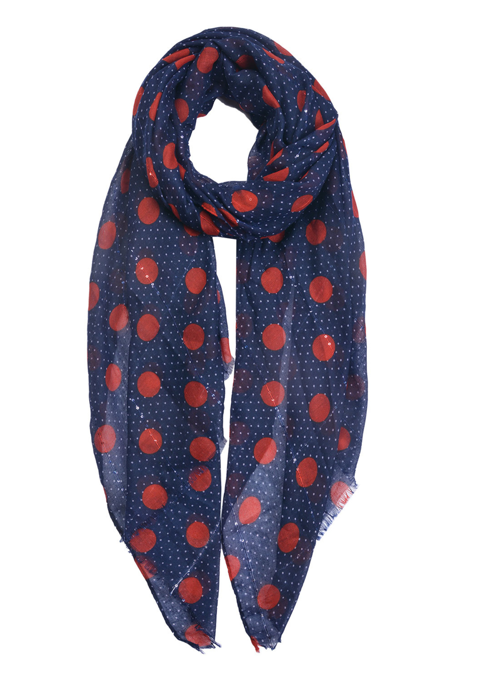 Clayre & Eef Écharpe 90*180 cm bleu MLSC0334BL