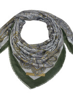 Clayre & Eef Sjaal 135*135 cm groen MLSC0336GR