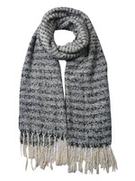 Clayre & Eef Sjaal 65*180 cm zwart MLSC0337Z