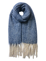 Clayre & Eef Sjaal 50*180 cm blauw MLSC0338BL