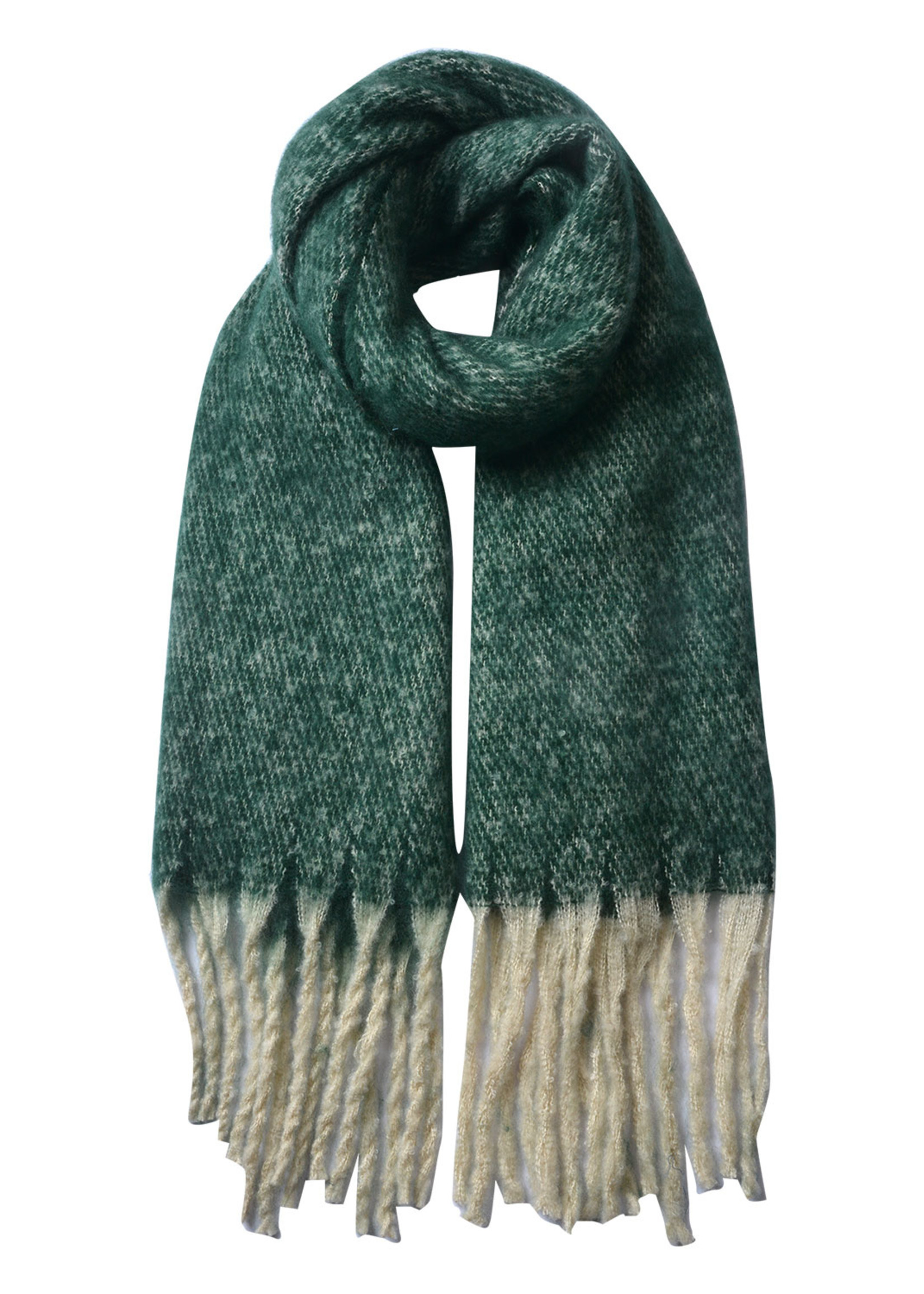 Clayre & Eef Sjaal 50*180 cm groen MLSC0338GR