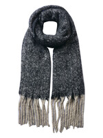 Clayre & Eef Écharpe 50*180 cm noir MLSC0338Z