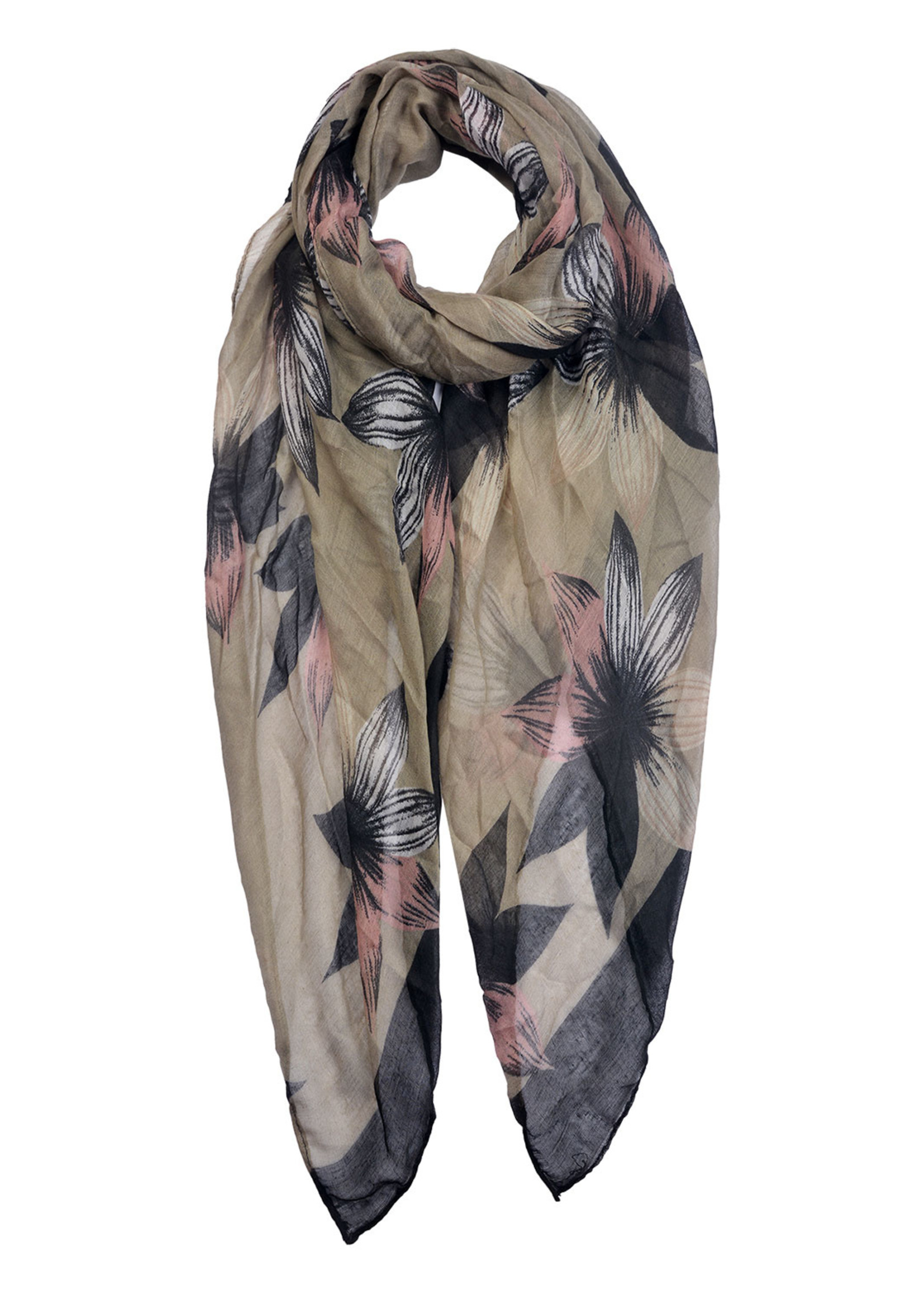 Clayre & Eef Sjaal 90*180 cm zwart MLSC0350Z