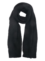 Clayre & Eef Écharpe 28*200 cm noir MLSC0351Z