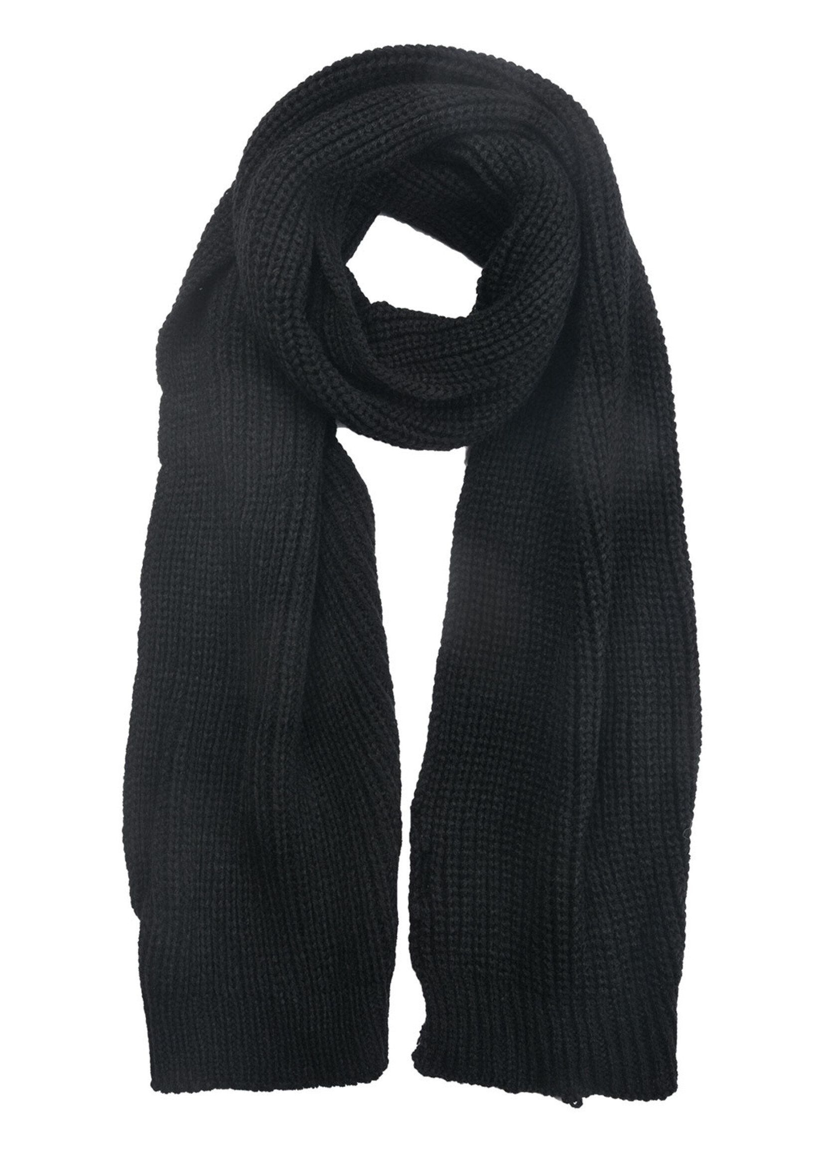 Clayre & Eef Écharpe 28*200 cm noir MLSC0351Z