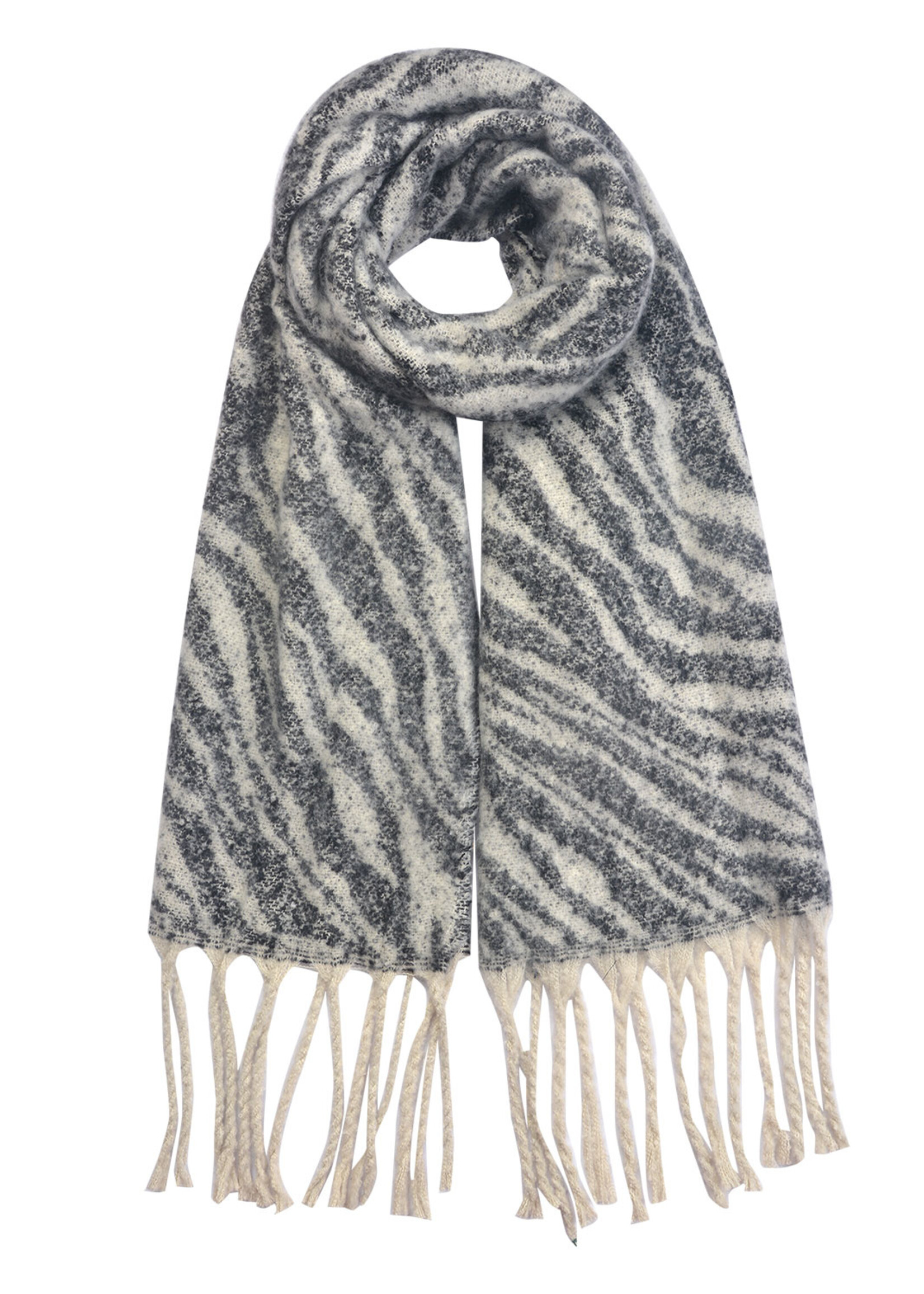 Clayre & Eef Sjaal 50*190 cm grijs MLSC0361G