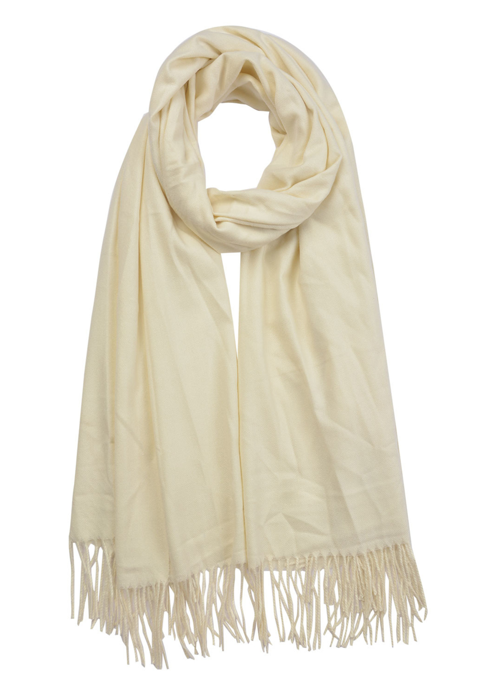 Clayre & Eef Sjaal 70*180 cm wit MLSC0378W