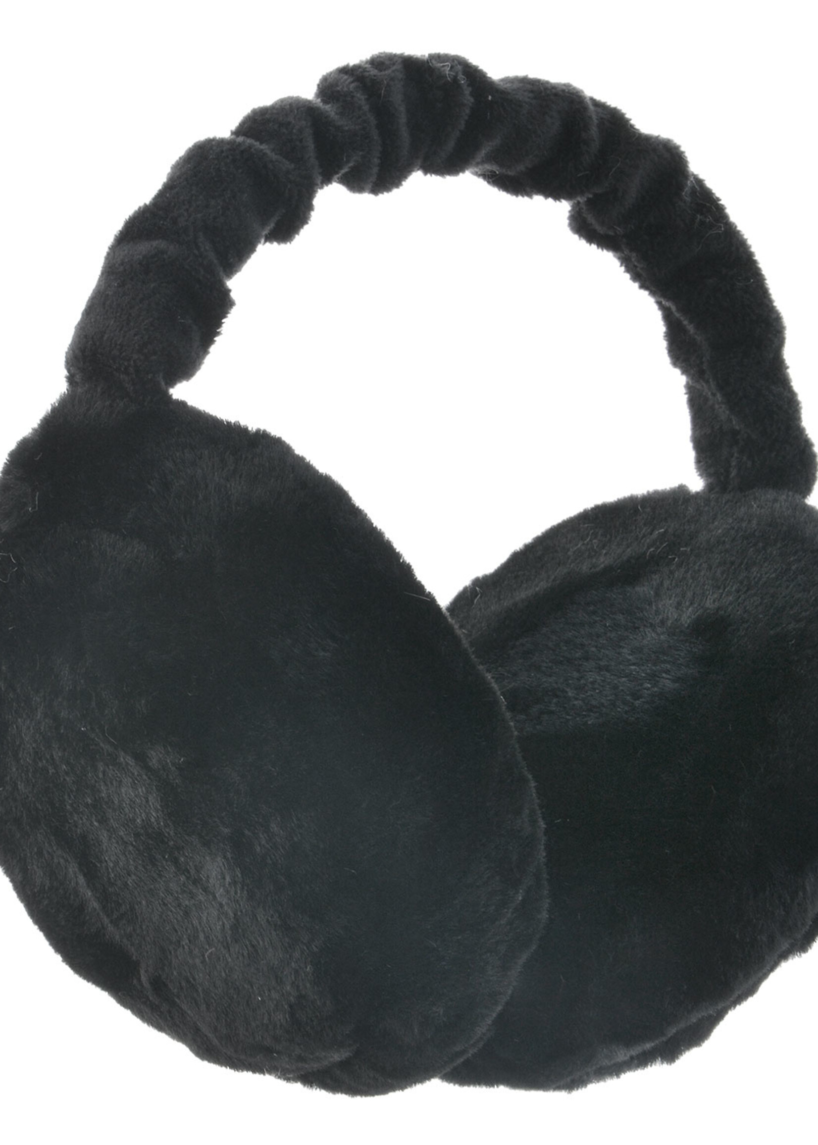 Clayre & Eef Oorwarmer Ø 13 cm zwart MLEW0014D