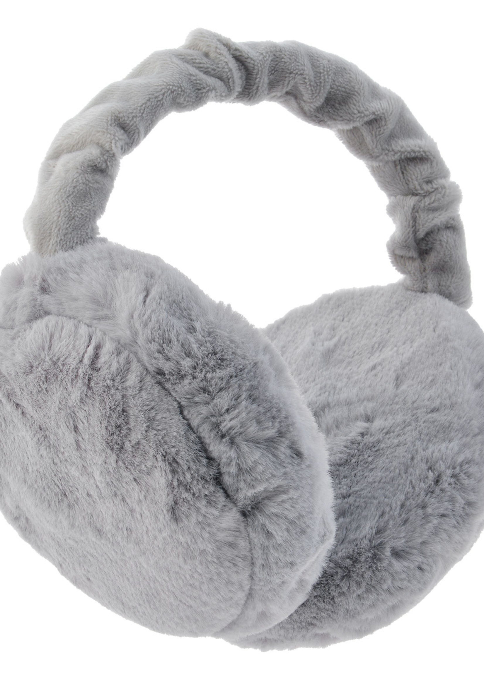 Clayre & Eef Oorwarmer Ø 13 cm grijs MLEW0014G