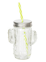 Clayre & Eef Bocal avec paille 12*7*14 cm / 350 ml 6GL2417