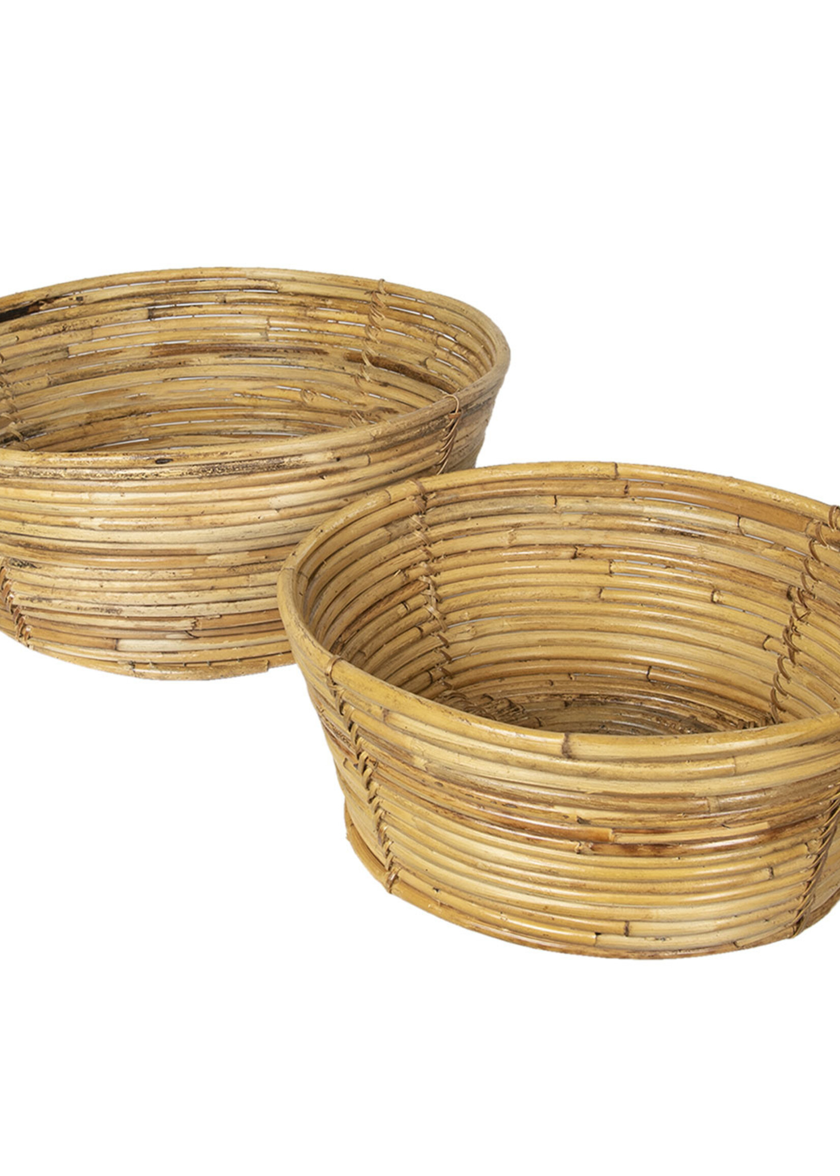 Clayre & Eef Panier (2) Ø 47*19 cm / Ø 37*15 cm 6RO0432