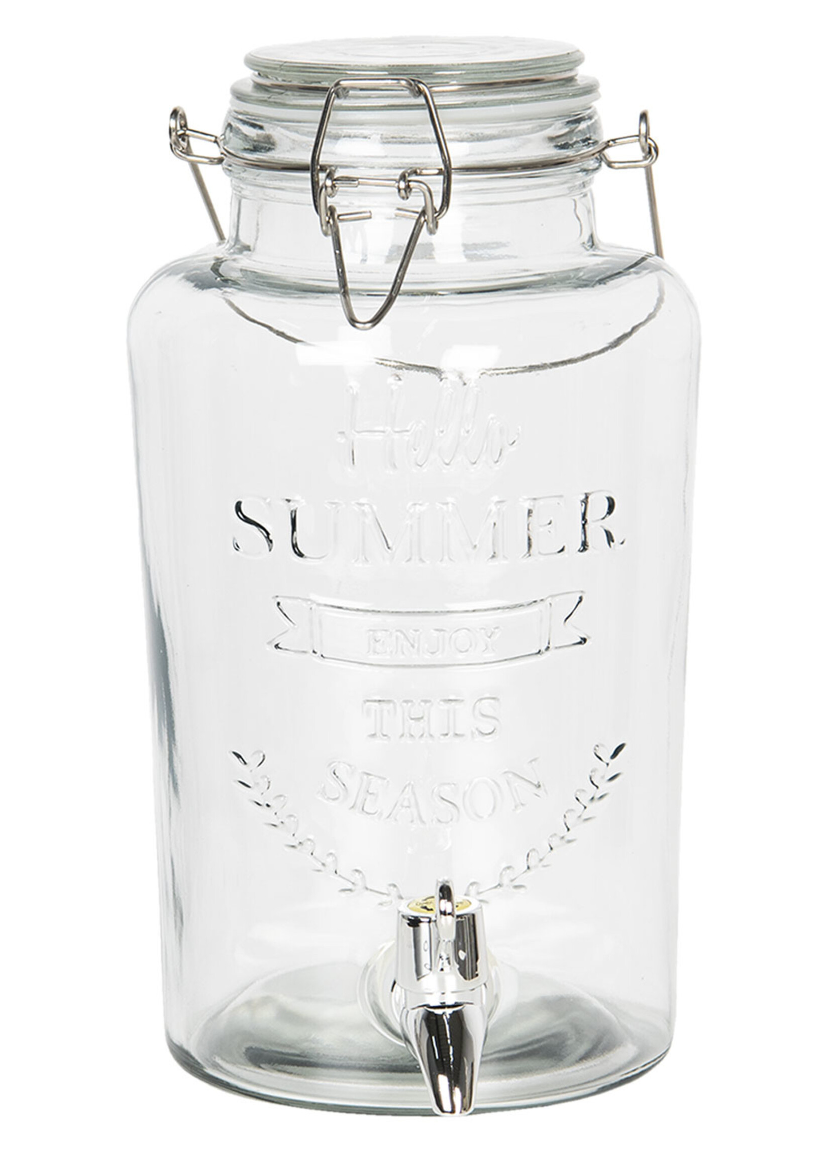 Clayre & Eef Fontaine à boisson avec robinet Ø 15*26 cm / 2800 ml 6GL2416